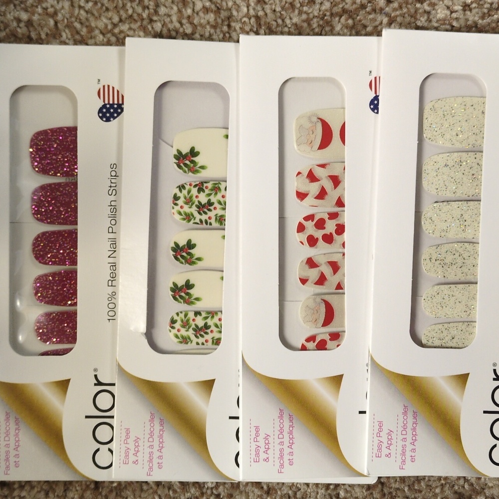 Color Street Xmas bundle berry merry glittersweet just be-claus chile it cool